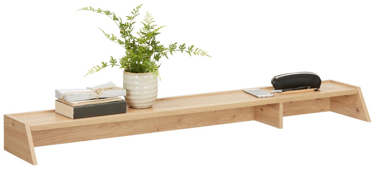 Schreibtischaufsatz in Eichefarben - Eichefarben, Modern, Holzwerkstoff (137/13/26cm) - Mömax