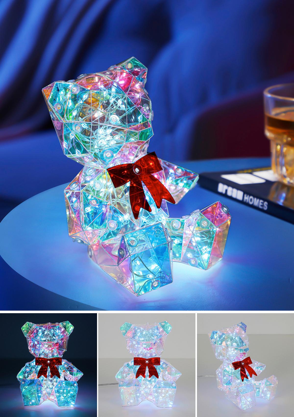 LED-Dekoleuchte Giga Pearl Effekt max. 1,6 Watt - Transparent/Rot, MODERN, Kunststoff (11/11,5/13,5cm) - Mömax