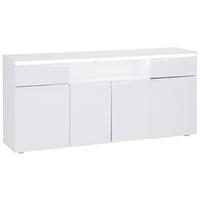 Komoda Hilton - bijela/bijela visoki sjaj, Moderno, drvni materijal/plastika (180/83,6/40cm) - Modern Living