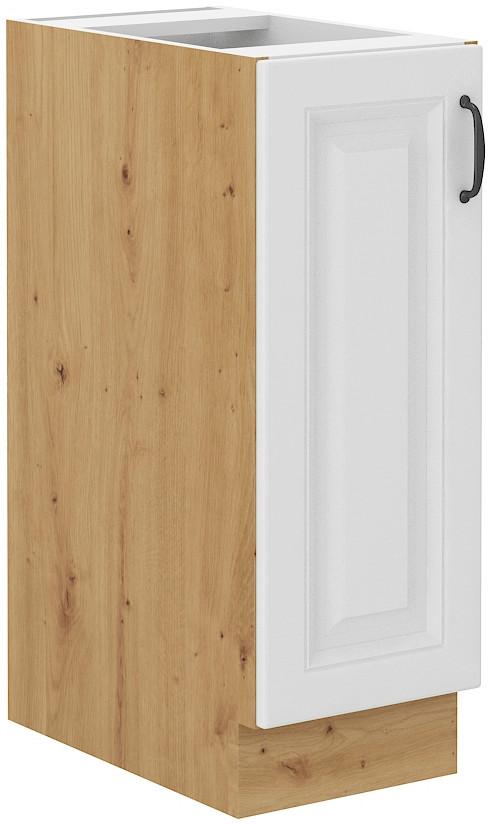 Baza 30 Izvlačni Koš Stilo - bijela/hrast Artisan, Moderno, drvni materijal/metal (30/82/52cm)