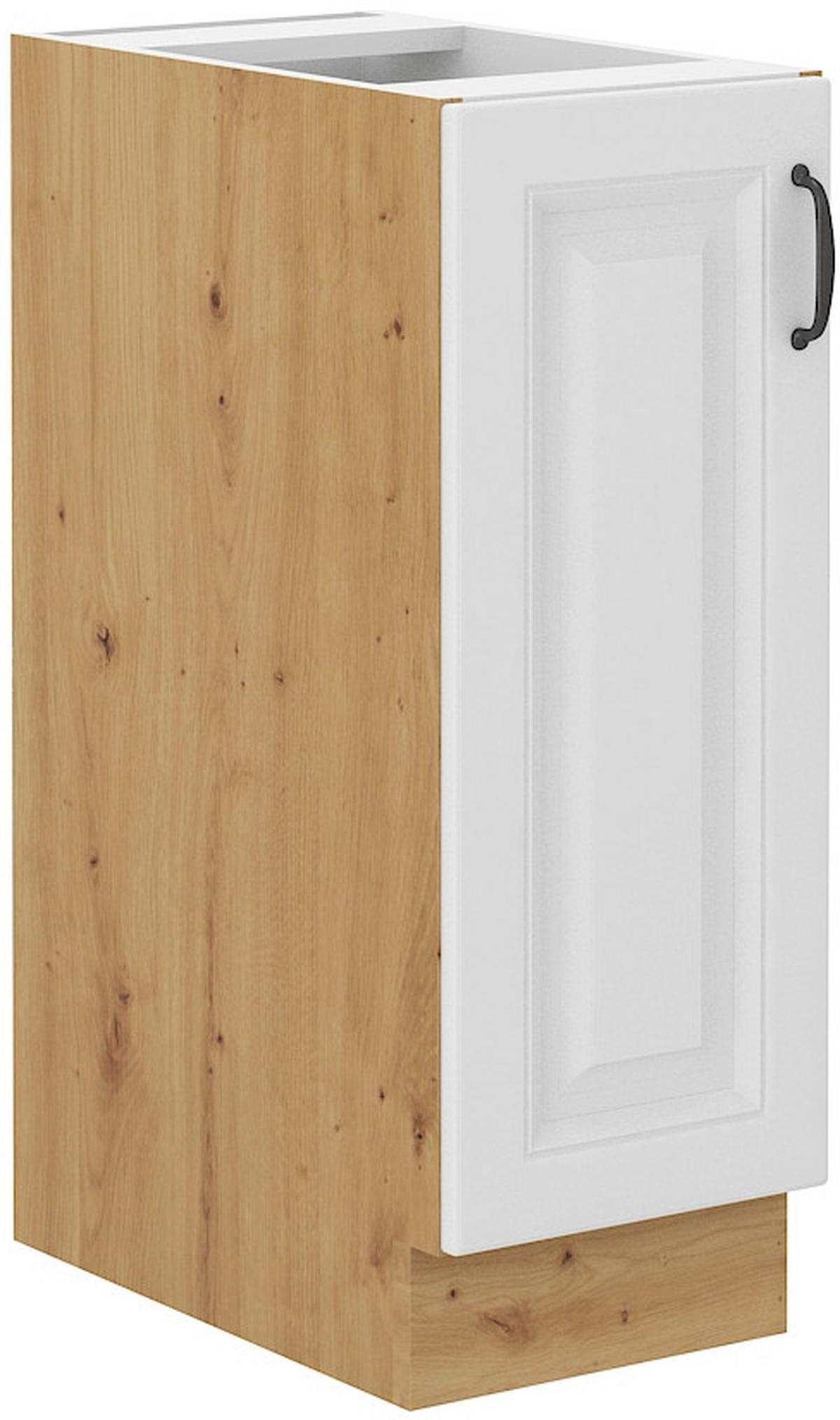 Baza 30 Izvlačni Koš Stilo - bijela/hrast Artisan, Moderno, drvni materijal/metal (30/82/52cm)