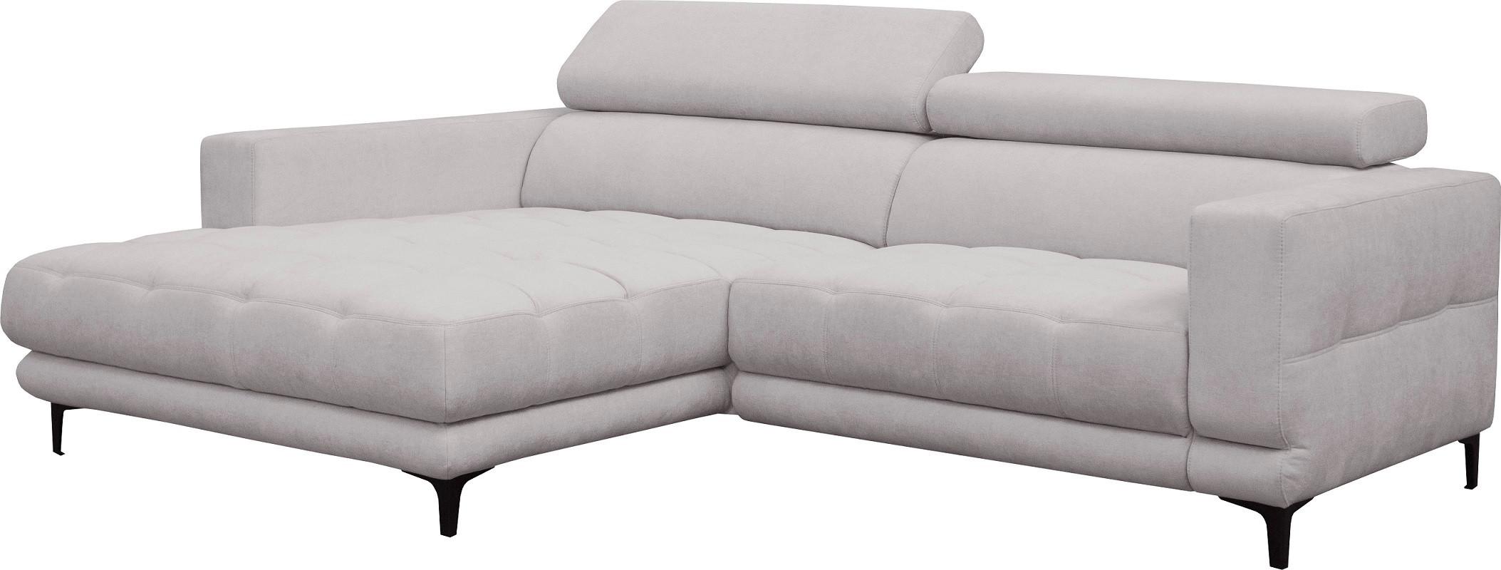 Sarokkanapé Aspen - szürkésbézs, Konventionell, faalapú anyag/textil (192/264cm)