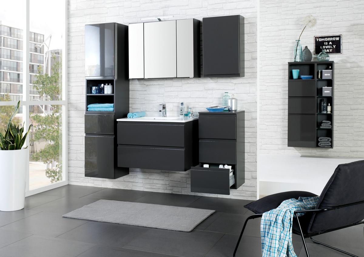 Unterschrank in Grau 'Cardiff' - Grau, Design, Holzwerkstoff (40/79/35cm) - Held