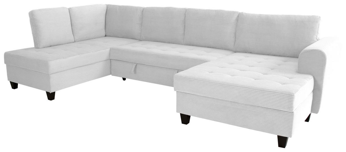 Kutna Garnitura Moritz - srebrne boje, Trend, tekstil (178/324/155cm) - Modern Living