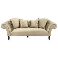 Trosjed Cupido - bež/crna, Design, tekstil/drvo (242/91/104cm) - Mömax
