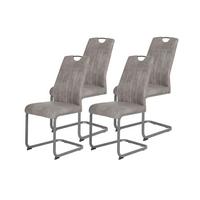 SCHWINGSTUHL-SET CHRISTINA II S 4ER-SET - Grau, MODERN, Textil/Metall (44/61/98cm) - MID.YOU