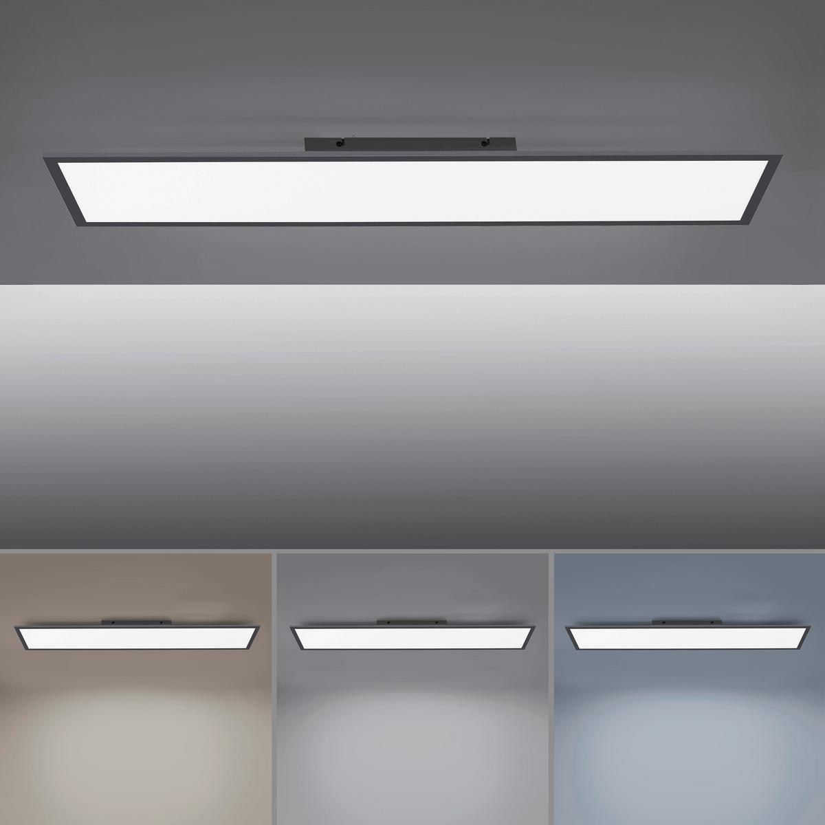 LAMPA SUFITOWA LED 16533-18-O FLAT - czarny, Basics, tworzywo sztuczne/metal (100/25/5,3cm)