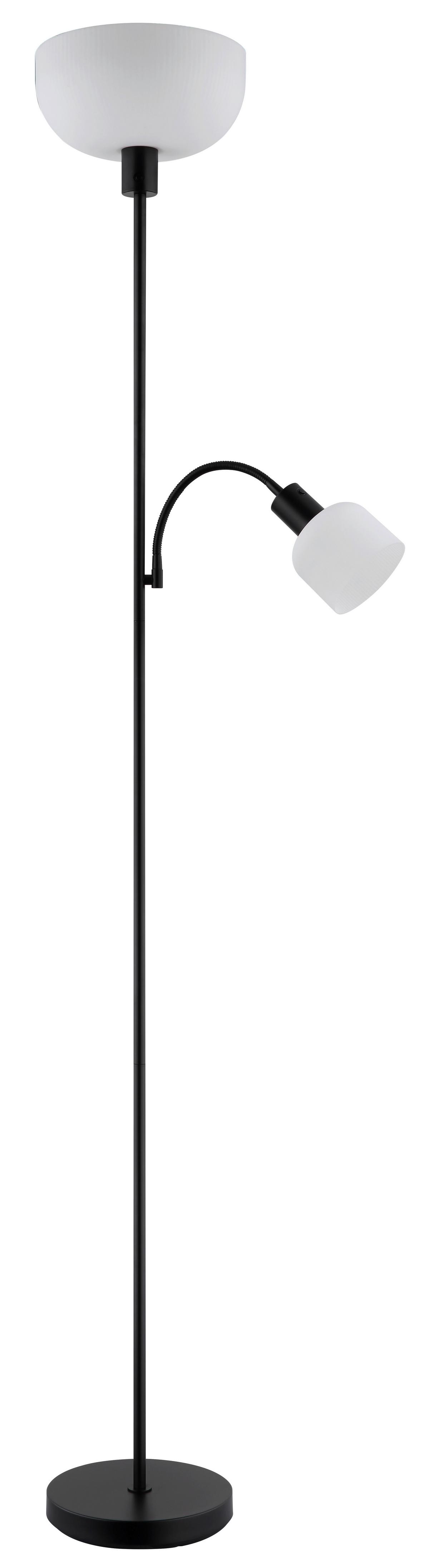 Podna Svjetiljka Hinton - bijela/crna, Design, metal/plastika (26/178,7cm) - Globo