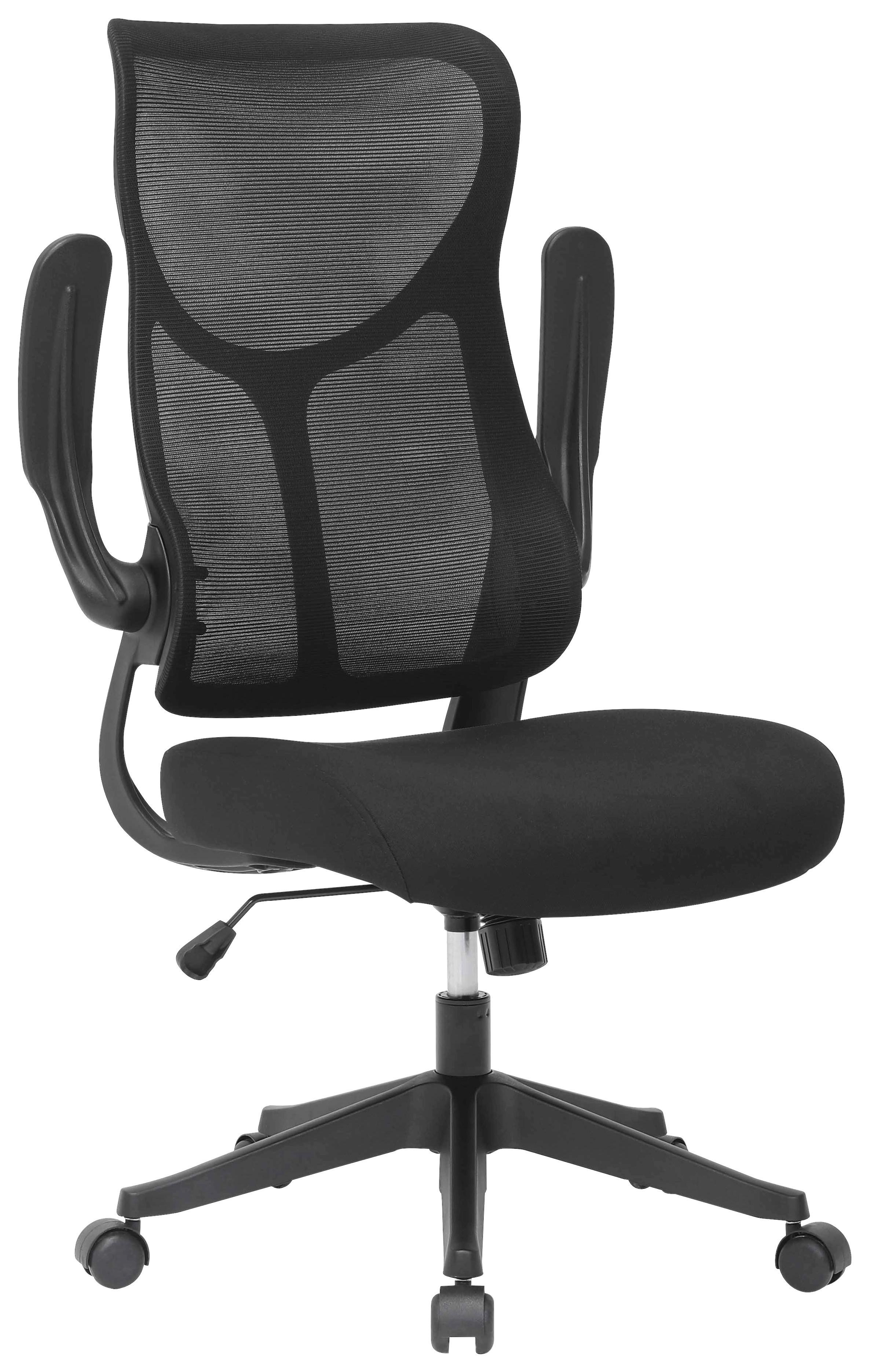SNURRSTOL ROXY - svart, Design, metall/trä (63/106-114/68cm) - Mömax