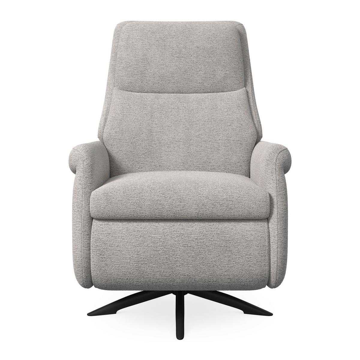 Elektrischer Relaxsessel Alice mit Liege- und Relaxfunktion - Hellgrau/Schwarz, MODERN, Holz/Textil (76/110/90cm) - Bessagi Home