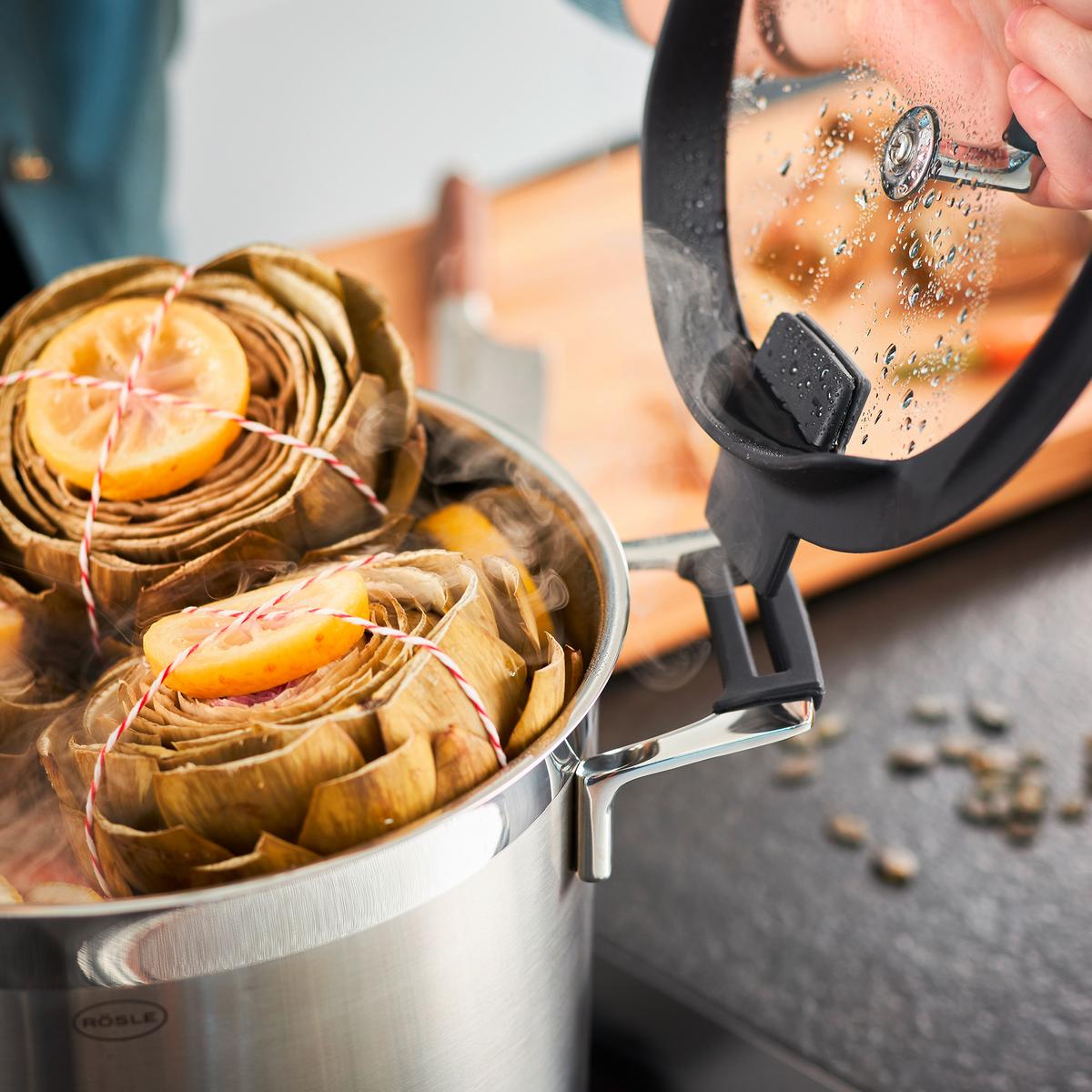 GARNEK 91963 RÖSLE - kolor stalowy/przezroczysty, Basics, metal (27cm) - Rösle