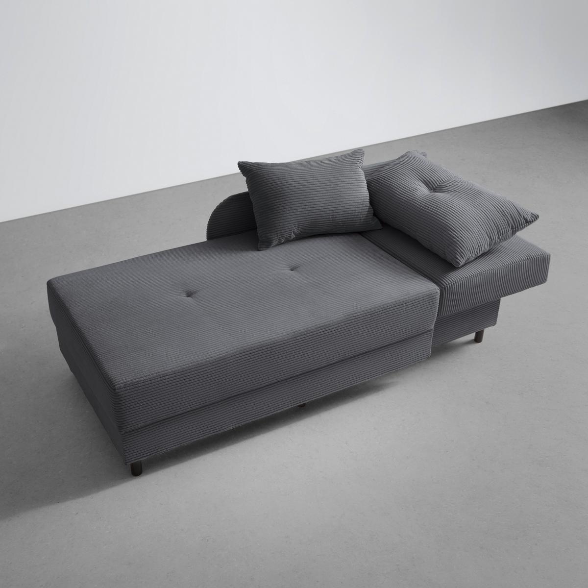 Liege Nova Dunkelgrau - Dunkelgrau/Schwarz, MODERN, Holz/Textil (145/62/85cm) - Mömax