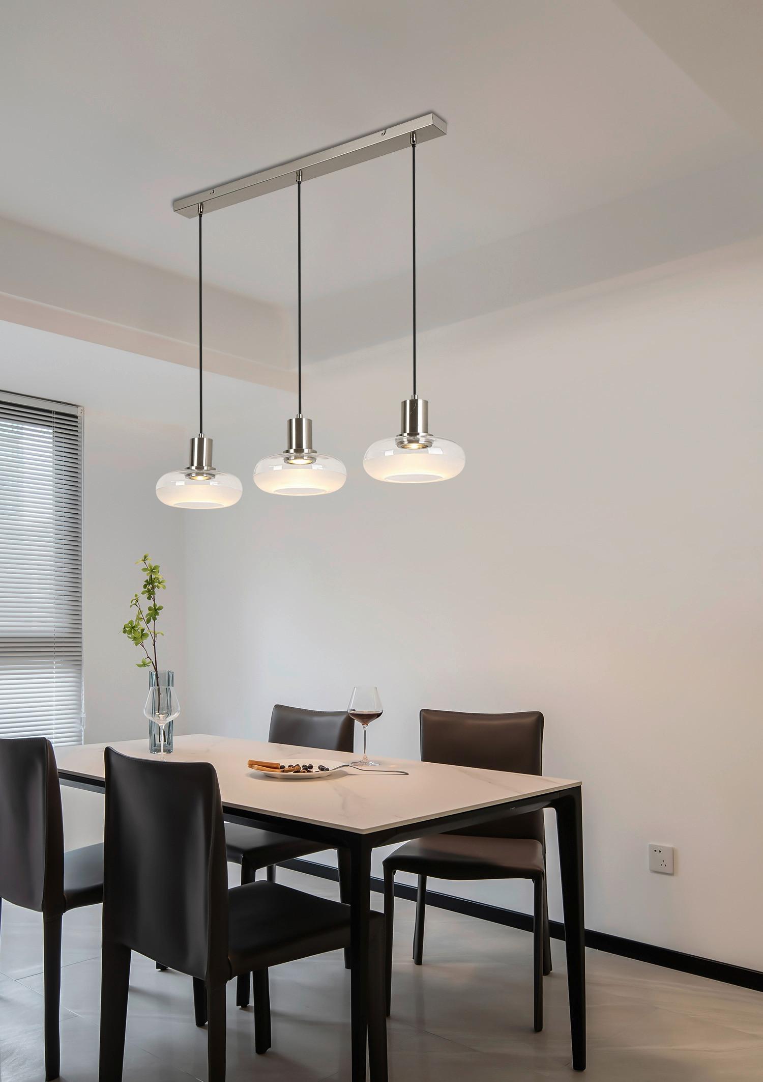 LAMPA WISZĄCA KATHARINA - biały/przezroczysty, Trend, tworzywo sztuczne/metal (85/20/120cm) - Novel