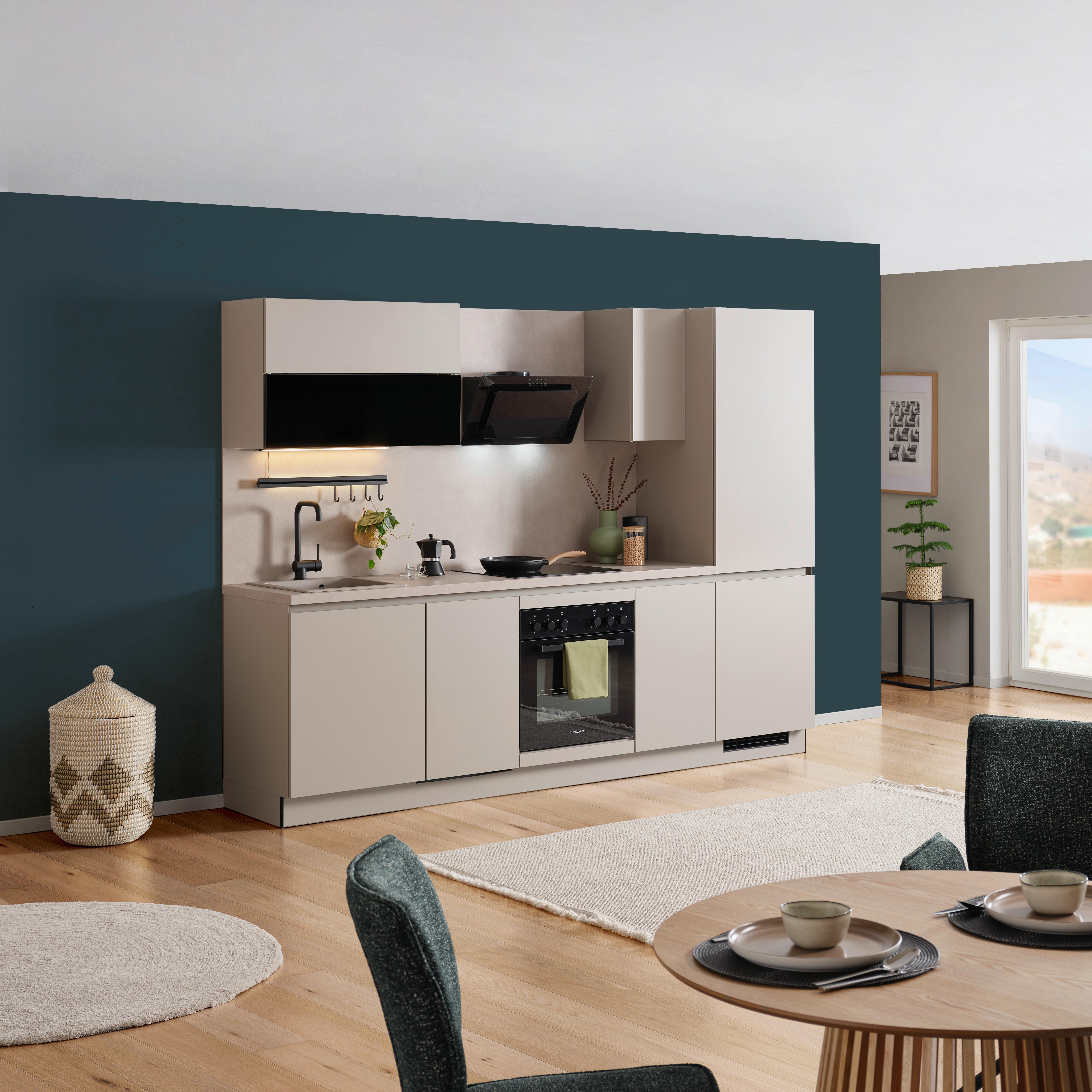 Kuhinsjki Blok Win - krem barve, Moderno, leseni material (270cm) - Express-Kuechen