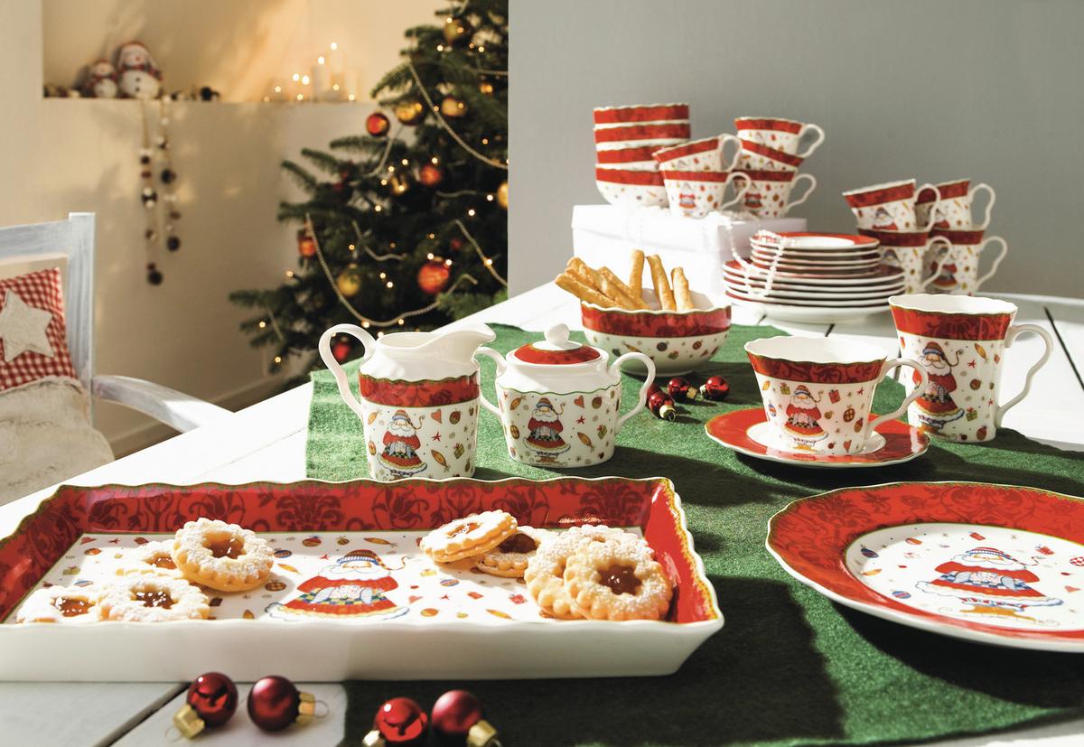 SERWIS KAWOWY CHRISTMAS DREAM - różnokolorowy, Basics, ceramika - X-Mas