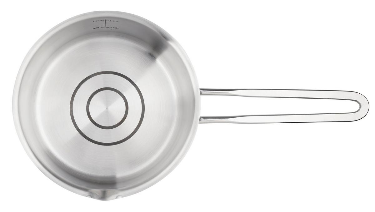 Cratiță cu coadă Munich 1L - culoare inox, Design, metal (16cm) - Chefkoch+Fackelmann