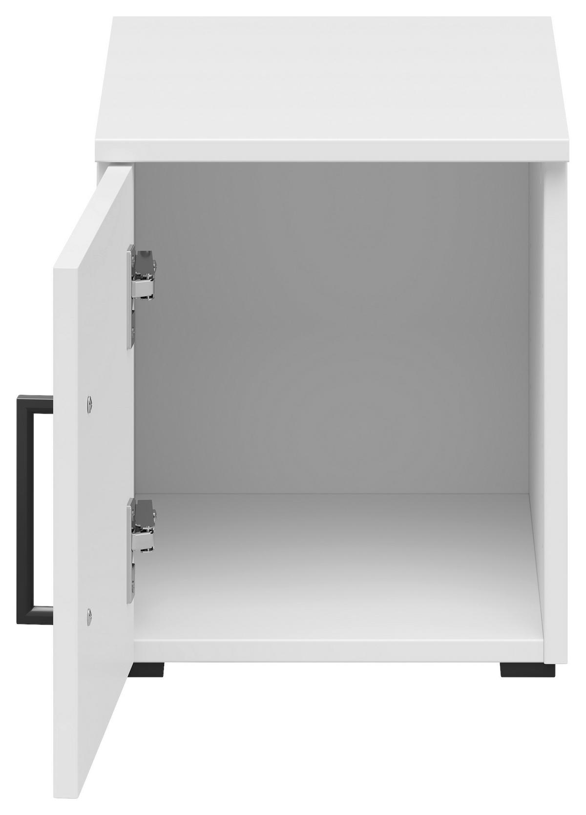 Aufsatzschrank Multistauraum Weiss - Weiss/Schwarz, Modern, Holzwerkstoff/Kunststoff (30/35/40cm) - Premium Living