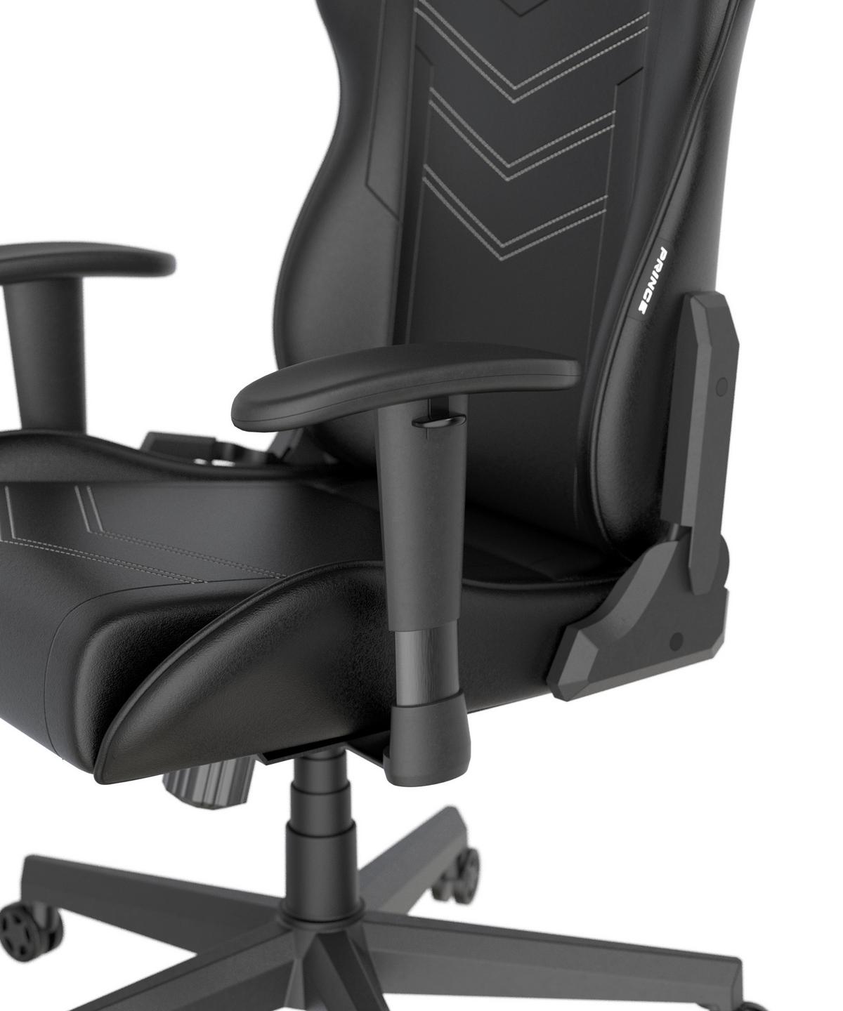 Gamingstuhl Prince Schwarz - Schwarz/Weiß, KONVENTIONELL, Kunststoff/Textil (70/132/70cm) - Dxracer