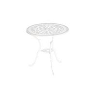 Vrtna Miza Lugano, Bela, Ø 70cm - bela, Romantika, kovina (70/70/68cm) - Gardenson