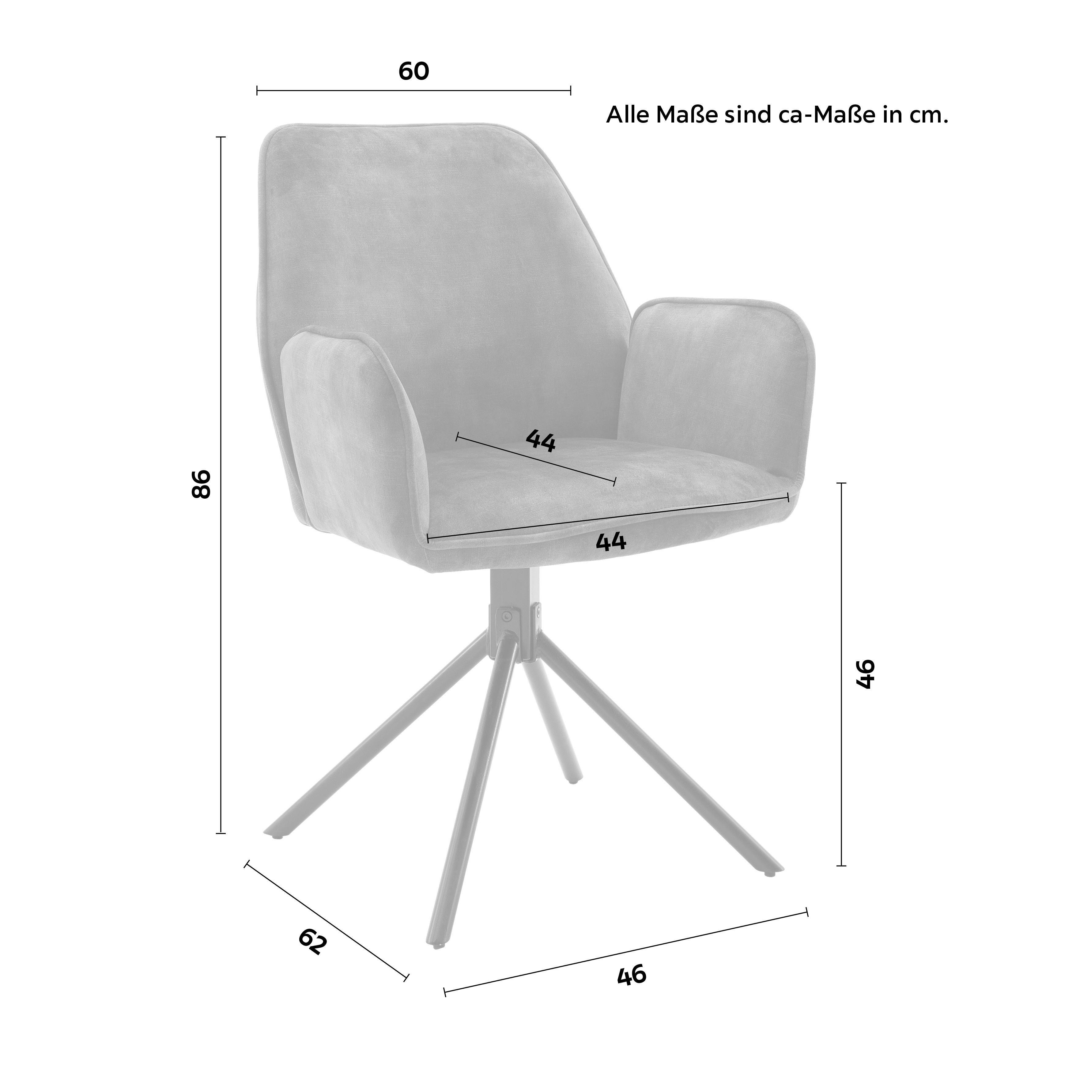 Szék Ottawa - fekete/currysárga, Modern, textil/fém (60/89/64cm) - Premium Living