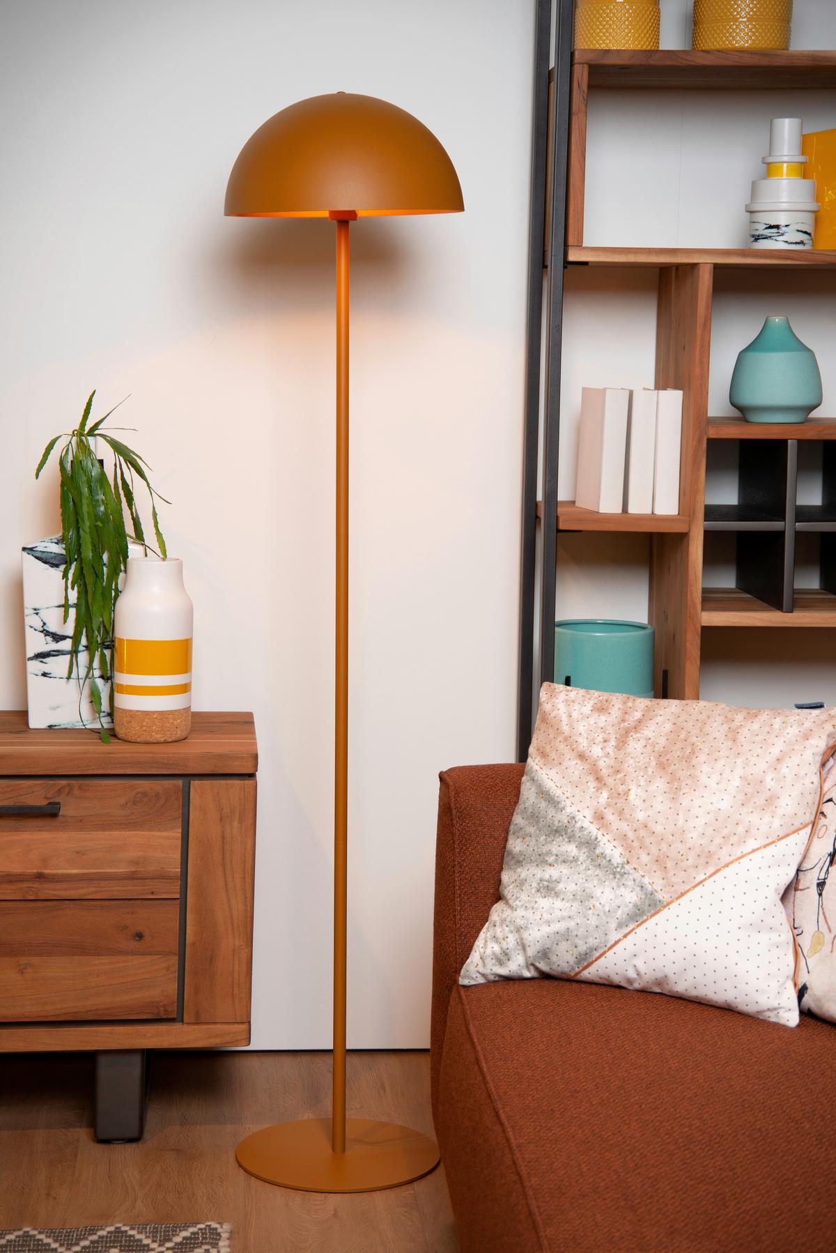 LAMPA STOJĄCA 45796/01/44 SIEMON - kolor mosiężny/curry, Design, metal (35/160cm) - Lucide