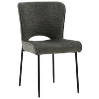 Stuhl Johanna Grün - Schwarz/Grau, MODERN, Textil/Metall (49/84/60cm) - Mömax