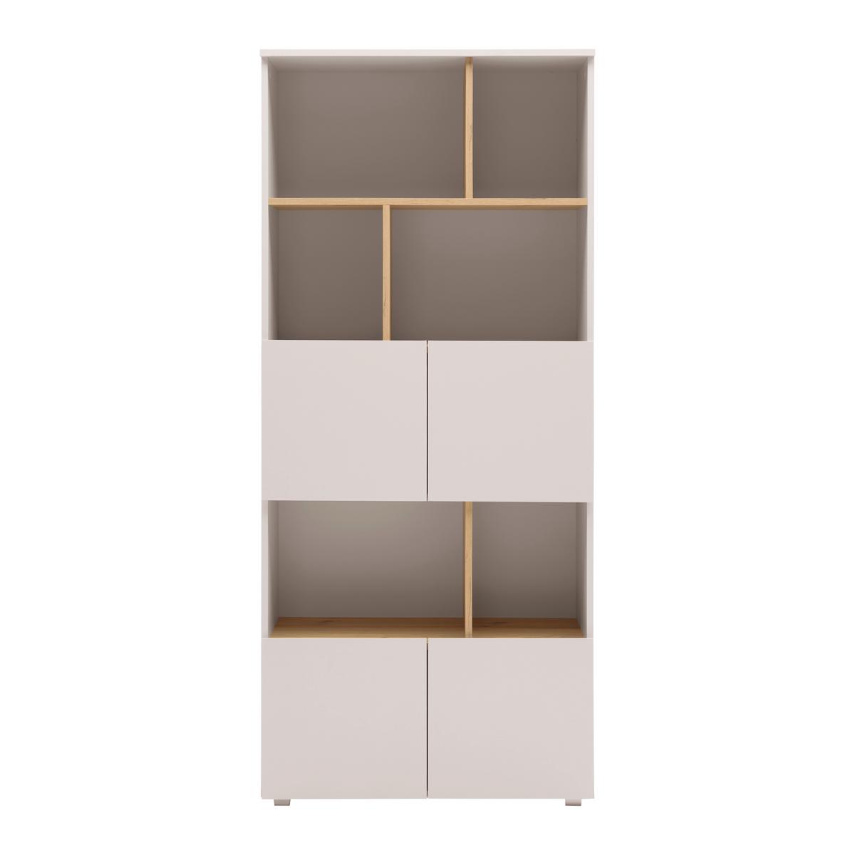 Regal Savanna Kaschmirfarben - Kaschmir/Schwarz, Modern, Holzwerkstoff/Kunststoff (80/180/35cm) - Mömax