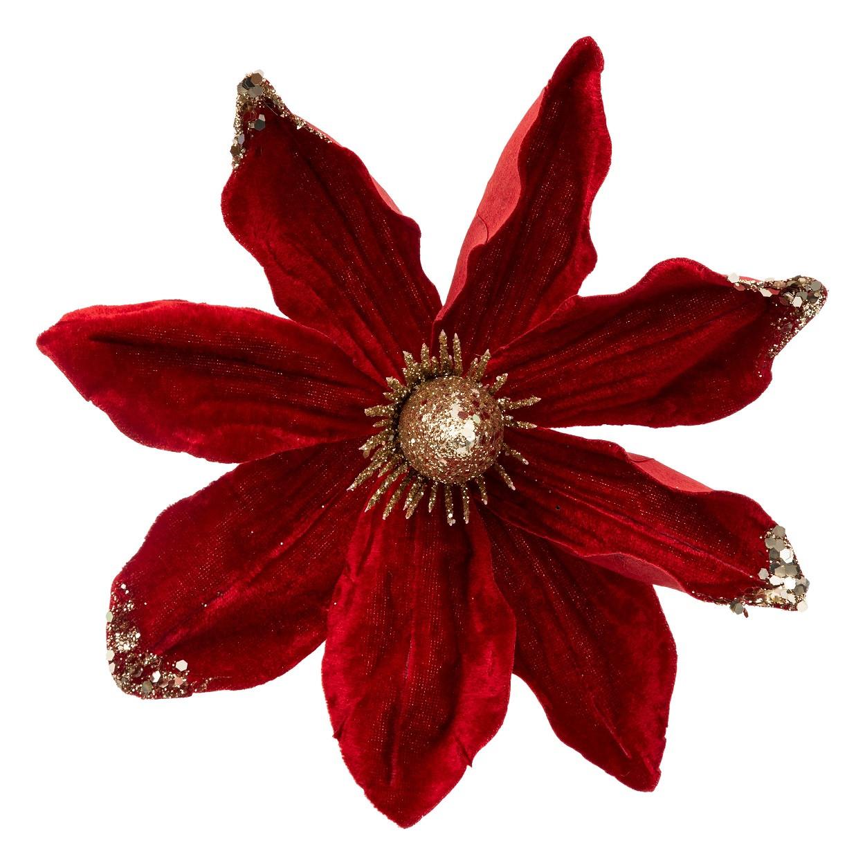 Ukras Za Bor Magnolia Klips - tamno crvena, Moderno, tekstil (21/6,5/21cm)