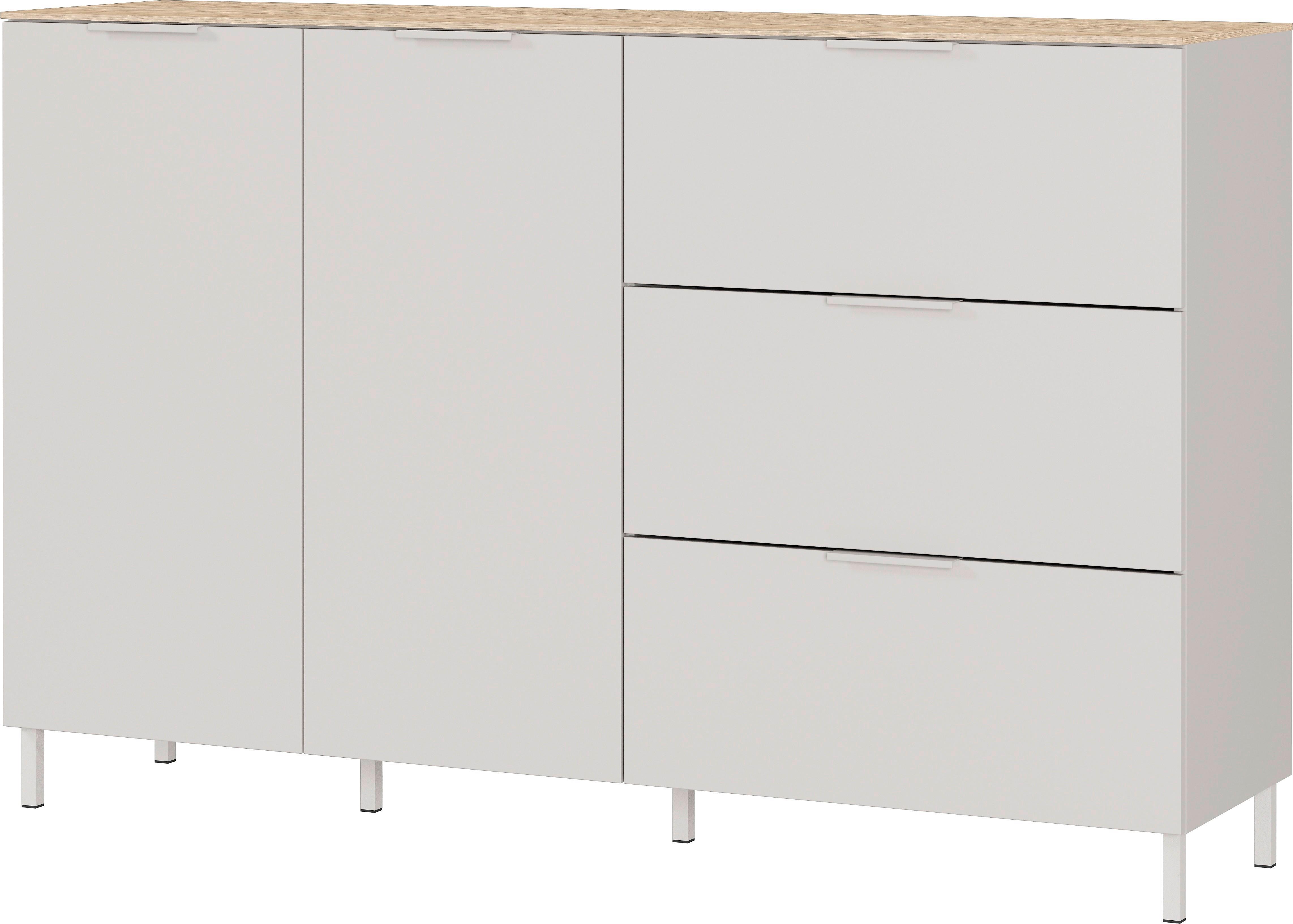 Sideboard Gw-Savoca - Kaschmir/Eichefarben, Modern, Holzwerkstoff/Metall (151/98/40cm) - Mömax