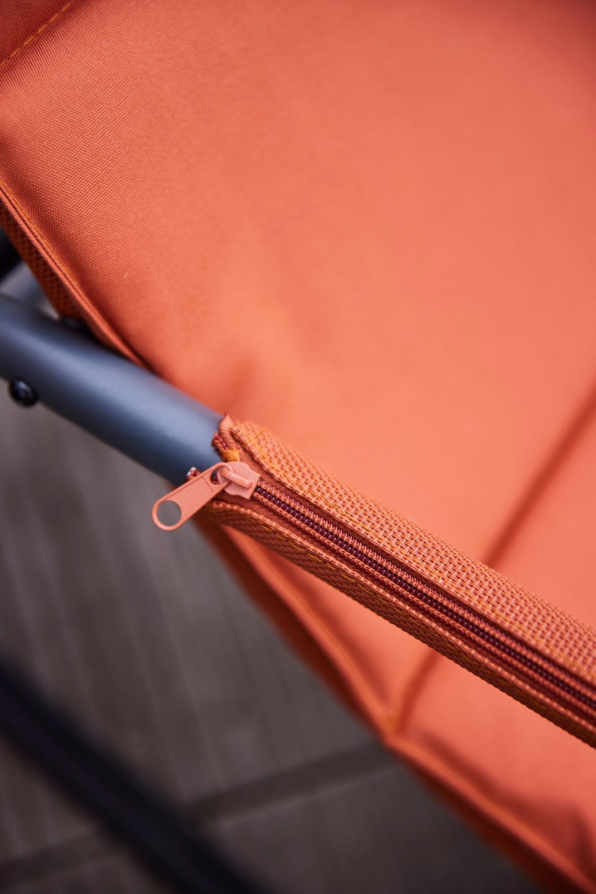 Sienna Garden Relaxliege ca.57x81x143cm Orange - Orange, KONVENTIONELL, Textil/Metall (57/81/143cm) - Siena Garden