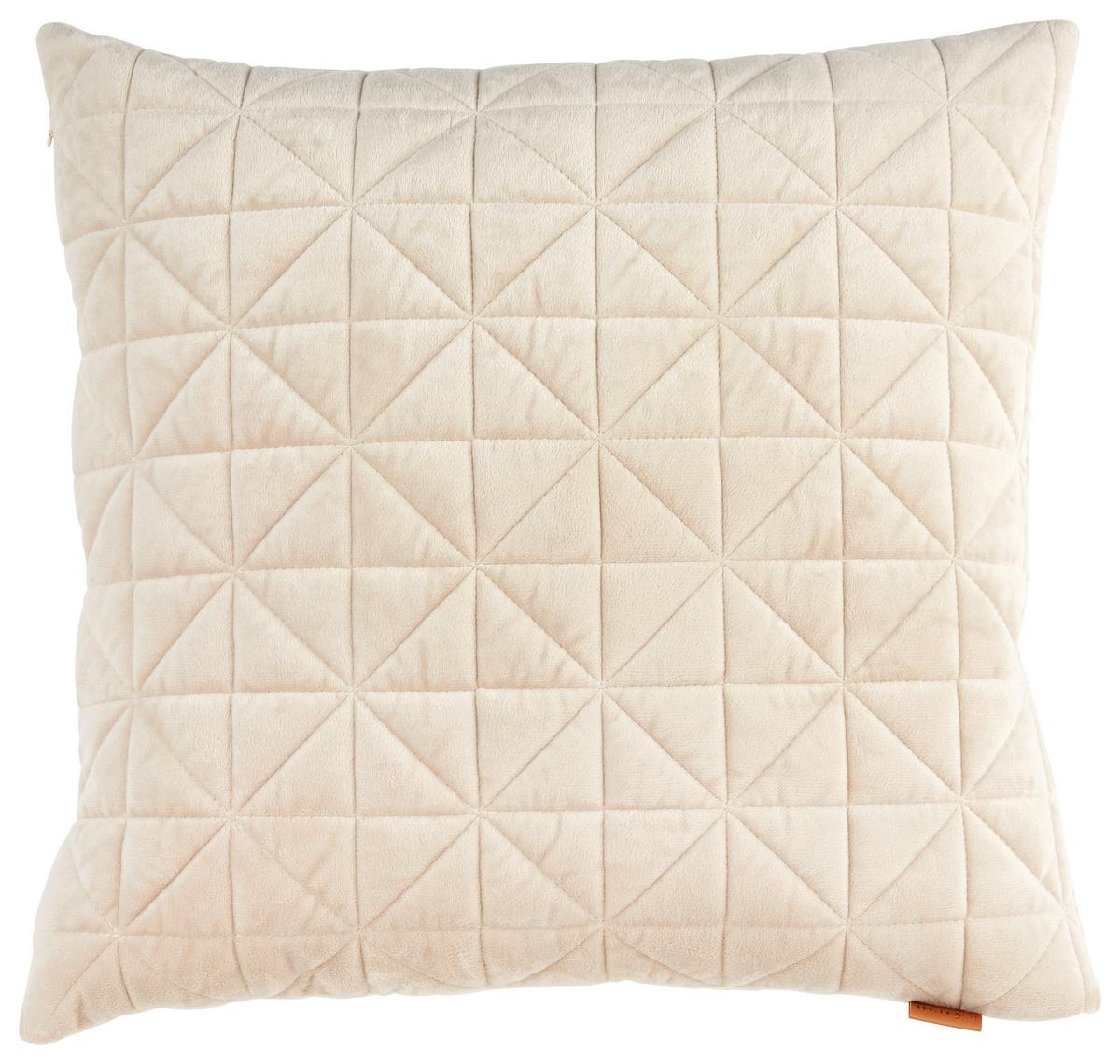 Kissenhülle Mary aus Samt ca. 45x45 cm - Naturfarben, Modern, Textil (45/45cm) - Modern Living