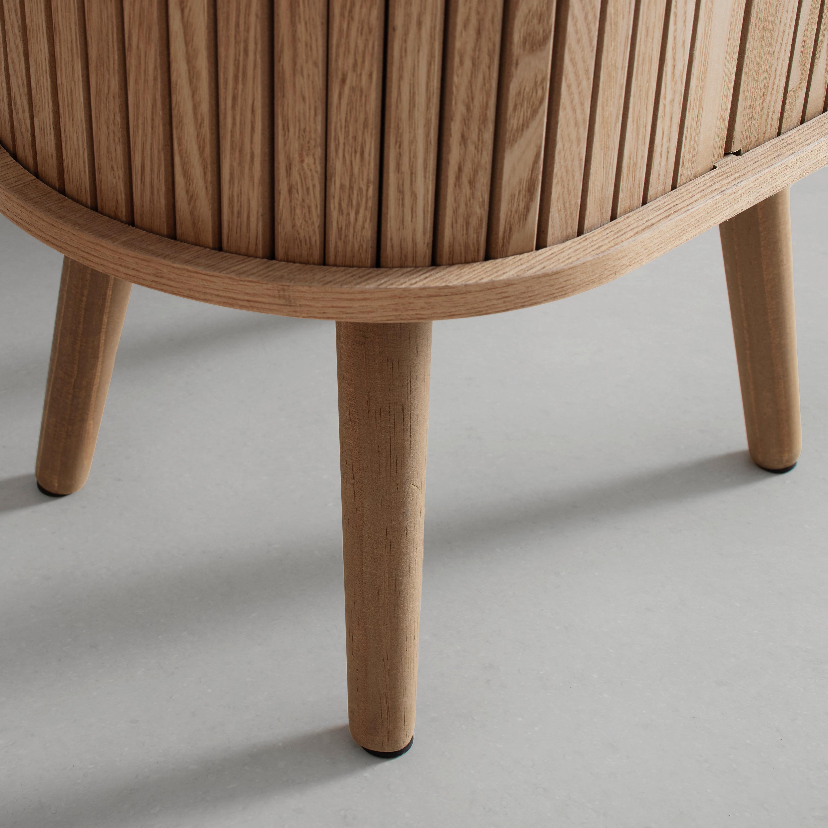 SIDOBORD SKANDY - naturfärgad, Modern, trämaterial/trä (40/50/30cm) - Premium Living