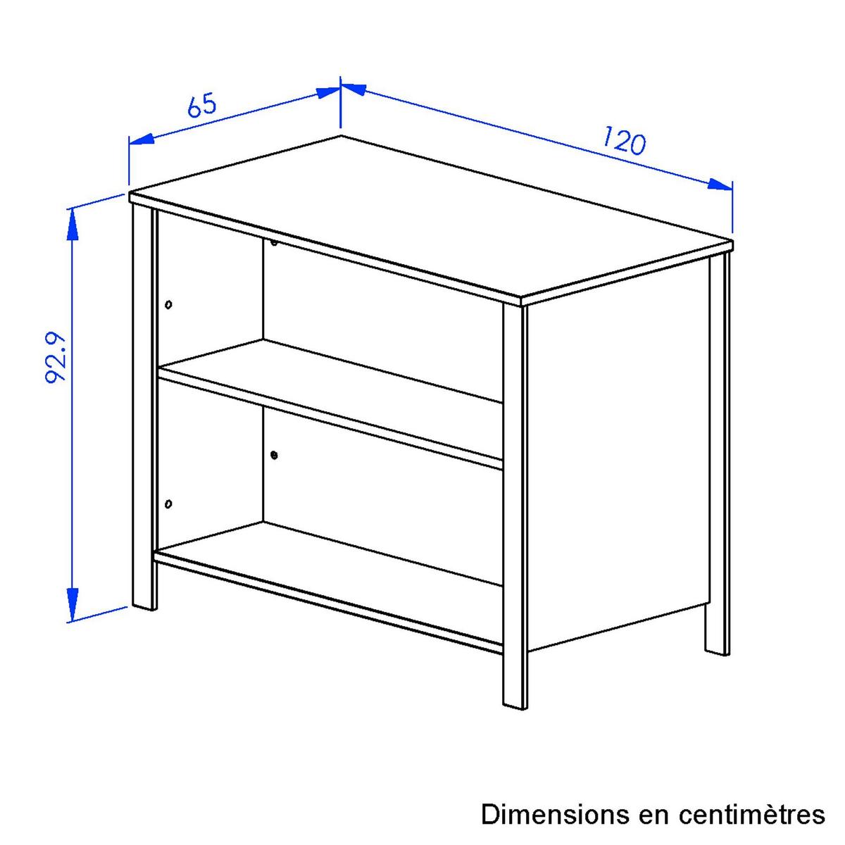 Kuhinjski Otok Eden, Barva Hrasta, Bela - barve hrasta/bela, Basics, leseni material (120/93/65cm) - MID.YOU