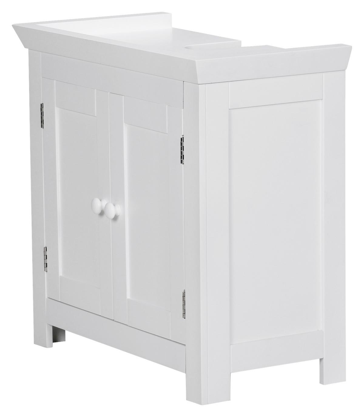 Omarica Za Pod Umivalnik Wl1.350 - bela, Basics, leseni material (57/55,5/30cm) - MID.YOU