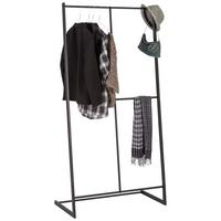 STOJAK NA UBRANIA LINUS - czarny, Trend, metal (80/160/40cm) - Carryhome