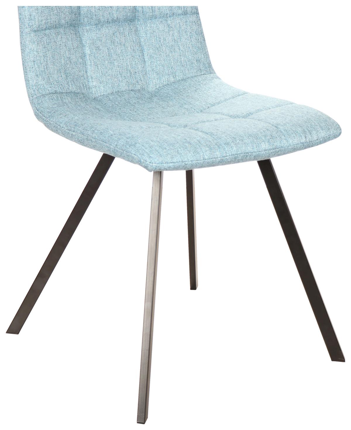 KRZESŁO BIANCA - niebieski/czarny, Design, metal/tkanina (44.5/86/54.5cm) - Xora