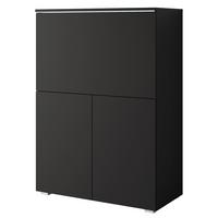 Sekretär VERA 90 Schwarz - Schwarz/Grau, Design, Holzwerkstoff/Kunststoff (90/125,1/42cm) - P & B