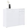 Komoda Tempra 2, Bela - bela/barve aluminija, Konvencionalno, umetna masa/leseni material (108,8/85,5/34,8cm) - Mömax