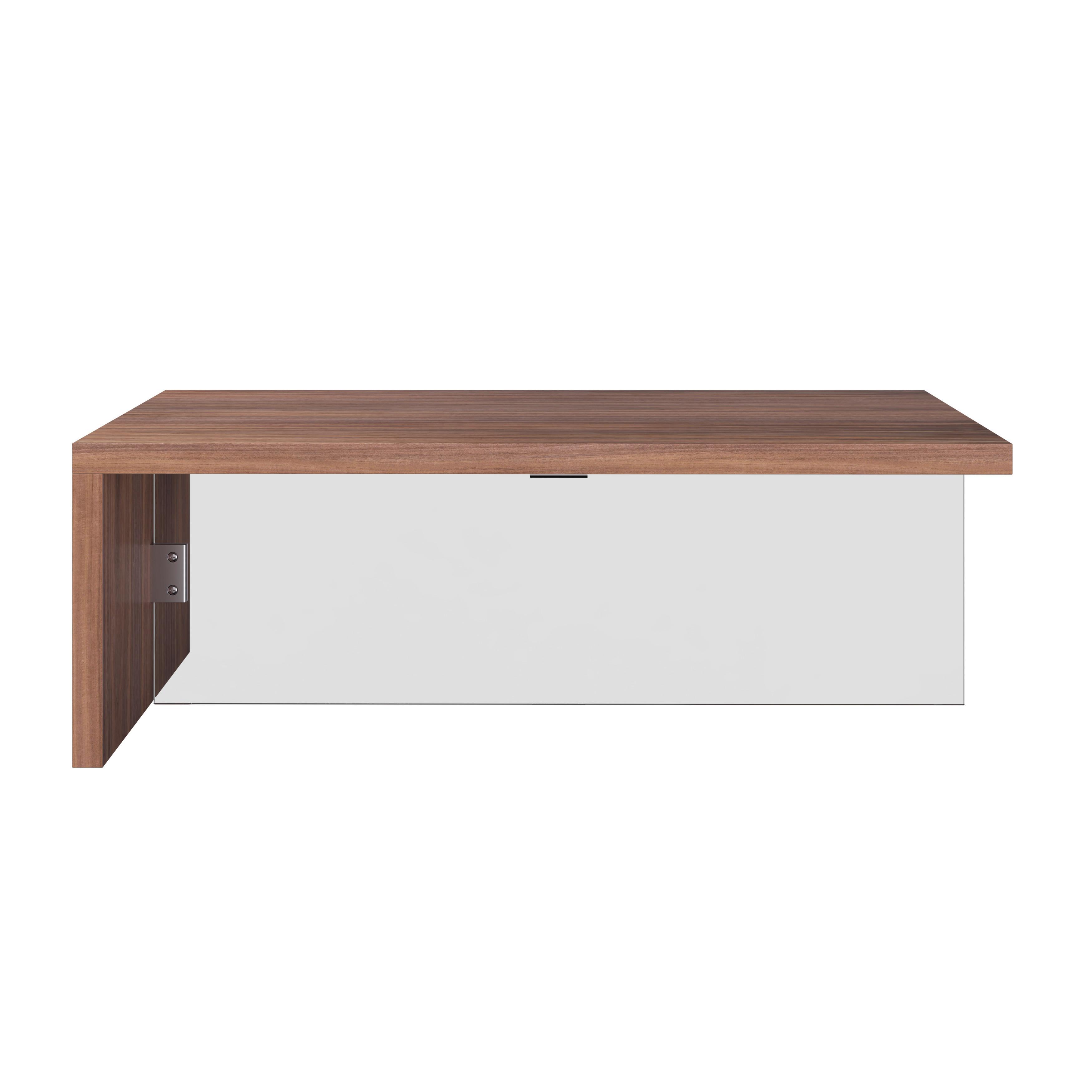 SOFFBORD NAYLA - klar/valnötsfärgad, Modern, trämaterial/trä (110/60/38cm) - Bessagi Home