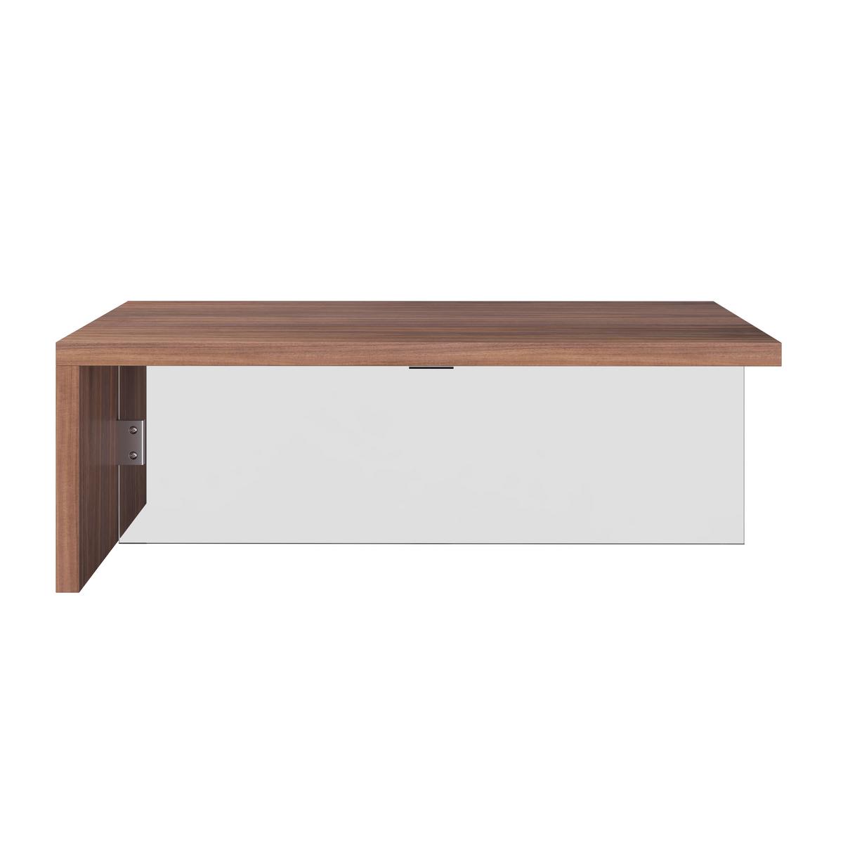Couchtisch Nayla Walnussfarben MDF/Glas - Klar/Walnussfarben, MODERN, Glas/Holz (110/38/60cm)