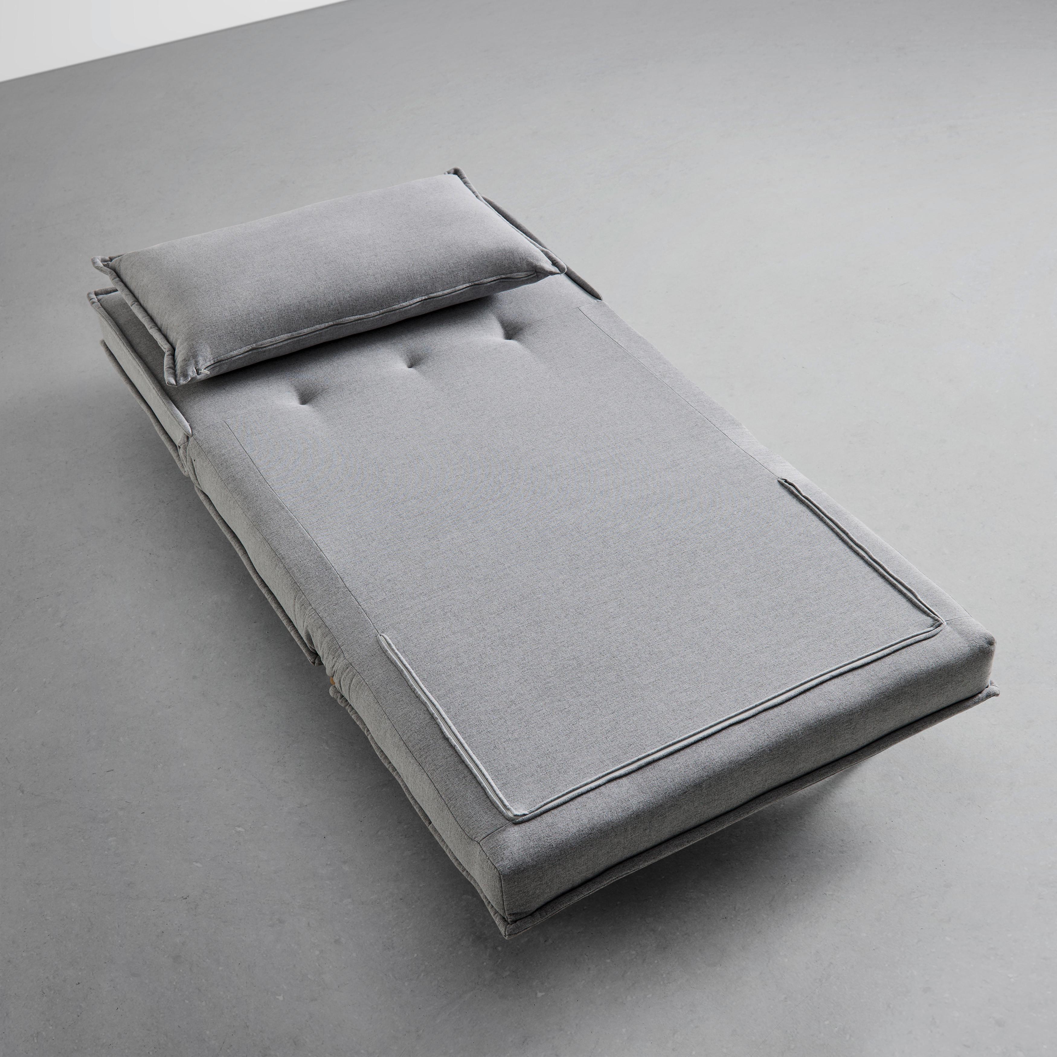 Schlafsessel Layla Dunkelgrau Webstoff - Dunkelgrau/Naturfarben, MODERN, Holz/Textil (104/92/84cm) - Bessagi Home