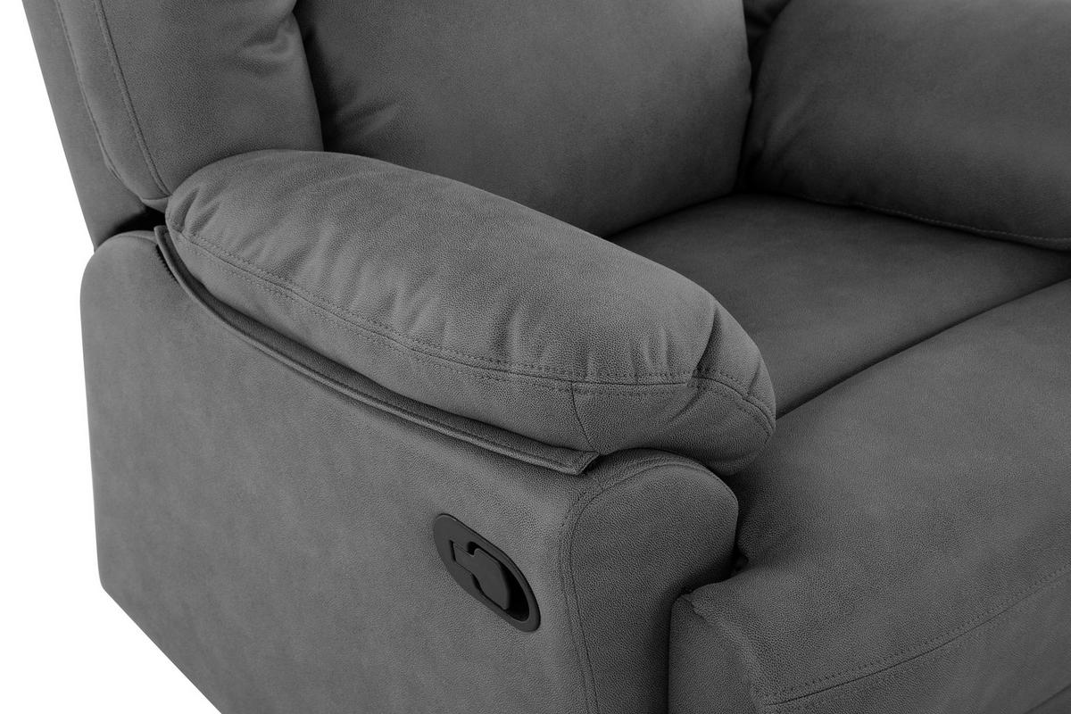 Počivalnik Clara, Siva - siva/črna, Konvencionalno, kovina/tekstil (89/99.5/94cm) - Livetastic