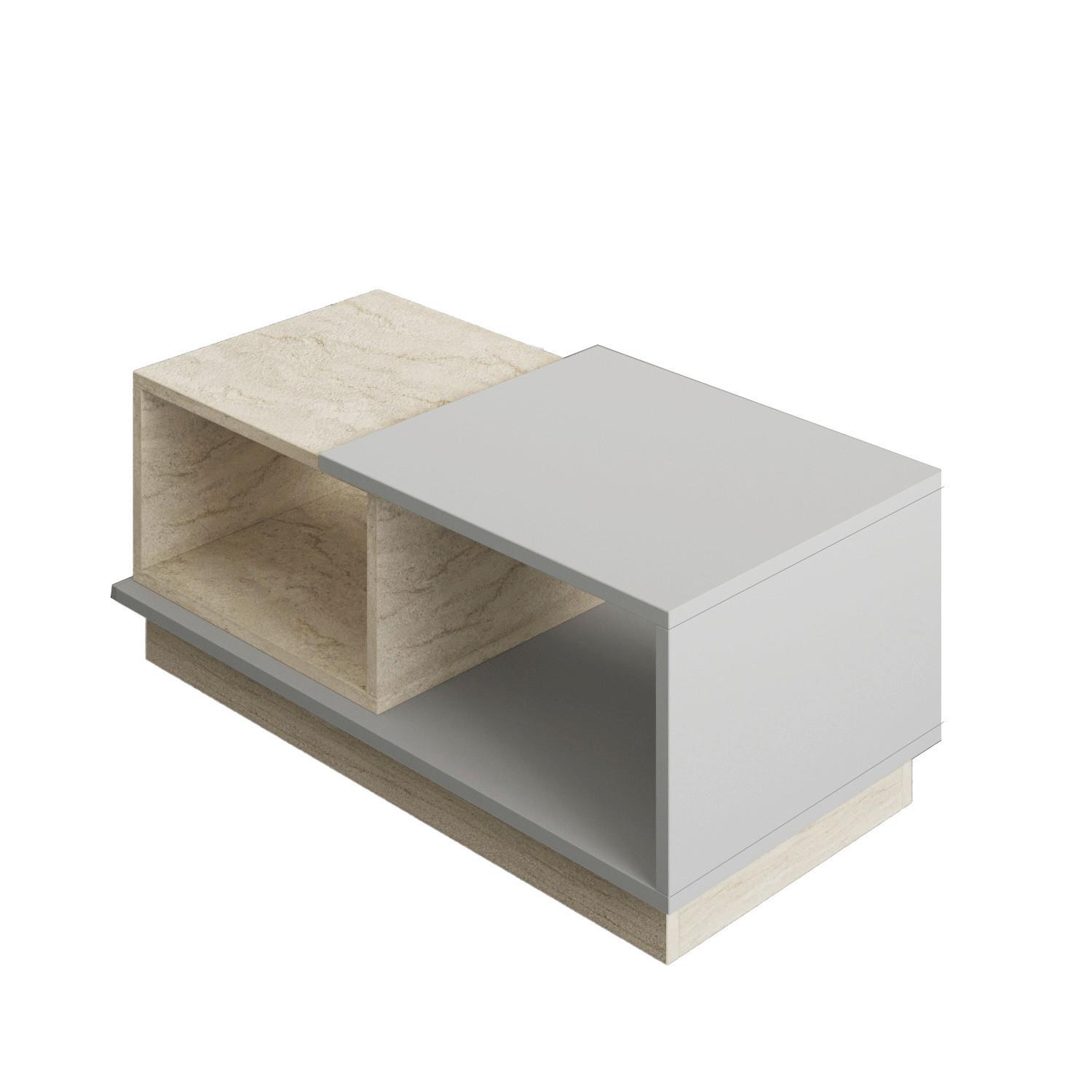 COUCHTISCH CONCEPT COUCHTISCH - Beige/Grau, Design, Holzwerkstoff (90/45/36cm) - Livetastic