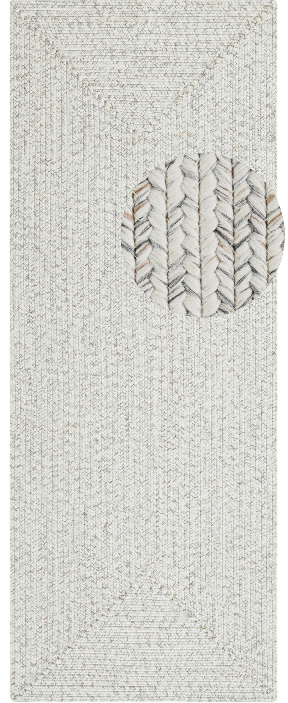 Läufer Trenzado Limelan Creme ca. 80x200cm - Multicolor/Creme, Design, Kunststoff (80/200cm)