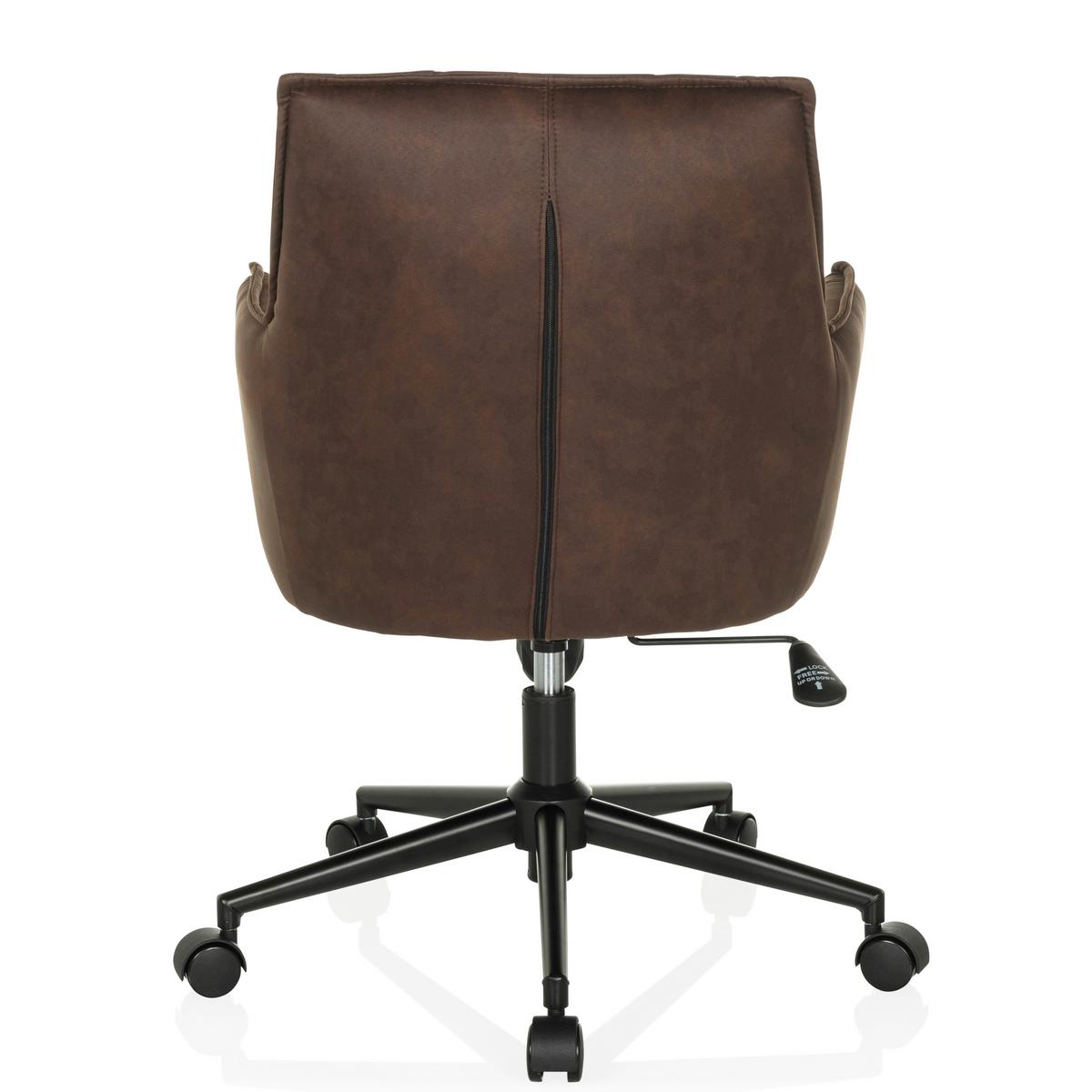Drehstuhl Solao Life Dunkelbraun - Dunkelbraun/Schwarz, MODERN, Kunststoff/Textil (54/85/70cm) - MID.YOU