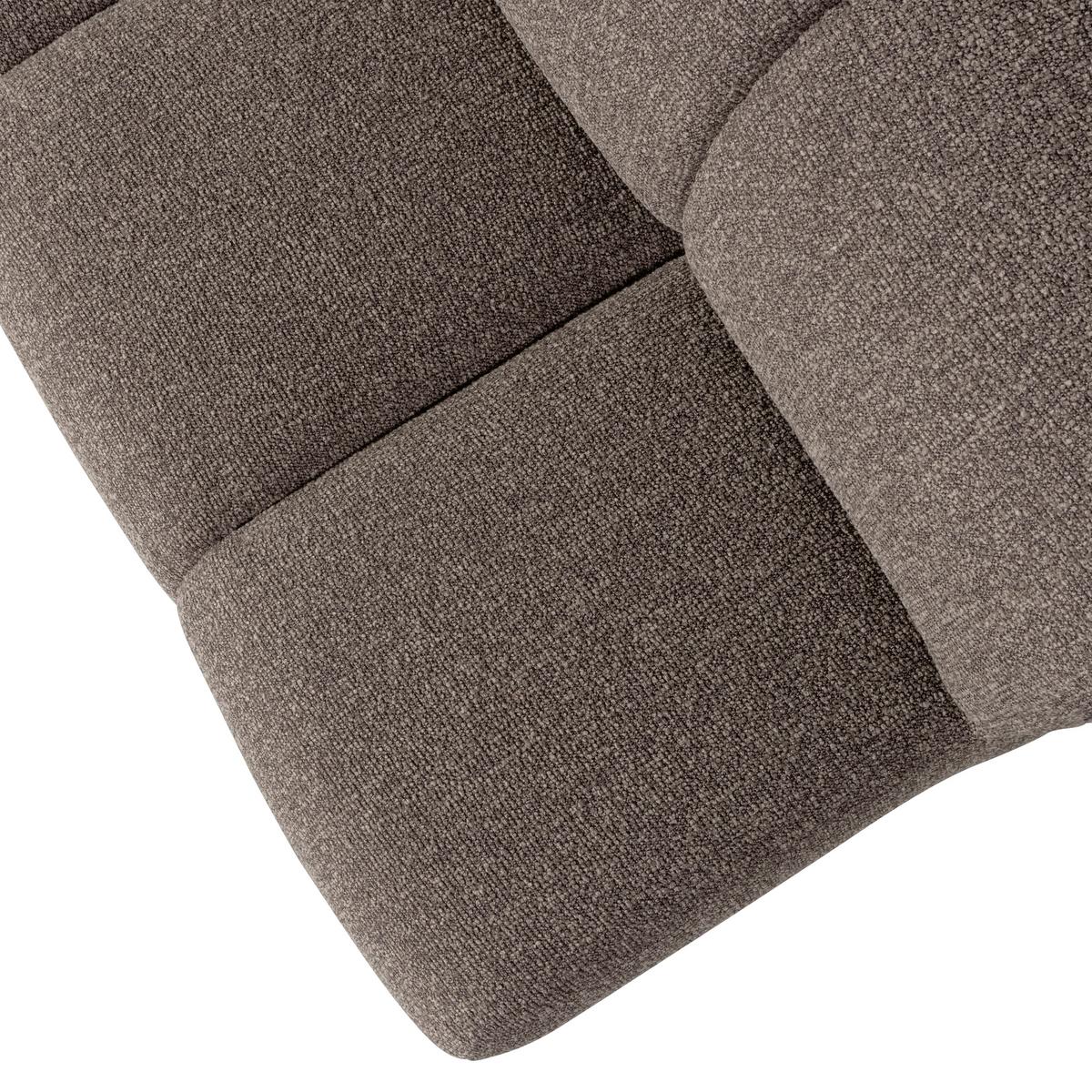 Sitzbank Mojo Braun B: 164cm - Schwarz/Braun, MODERN, Kunststoff/Textil (164/83/73cm) - Livetastic