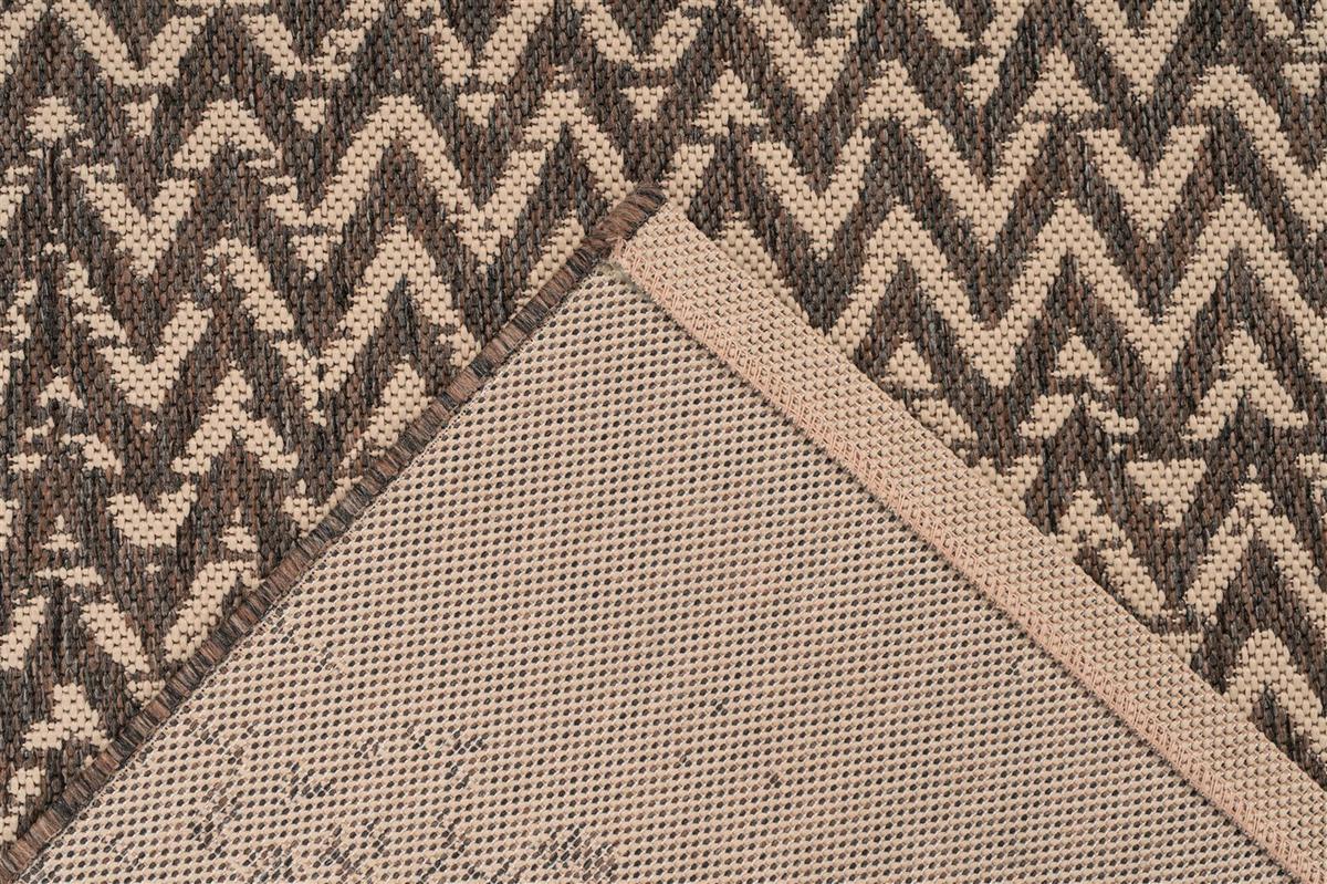 FLACHWEBETEPPICH SPLASH 600 BRAUN / CREME - Creme/Braun, Konventionell, Textil (80/150cm) - Kayoom