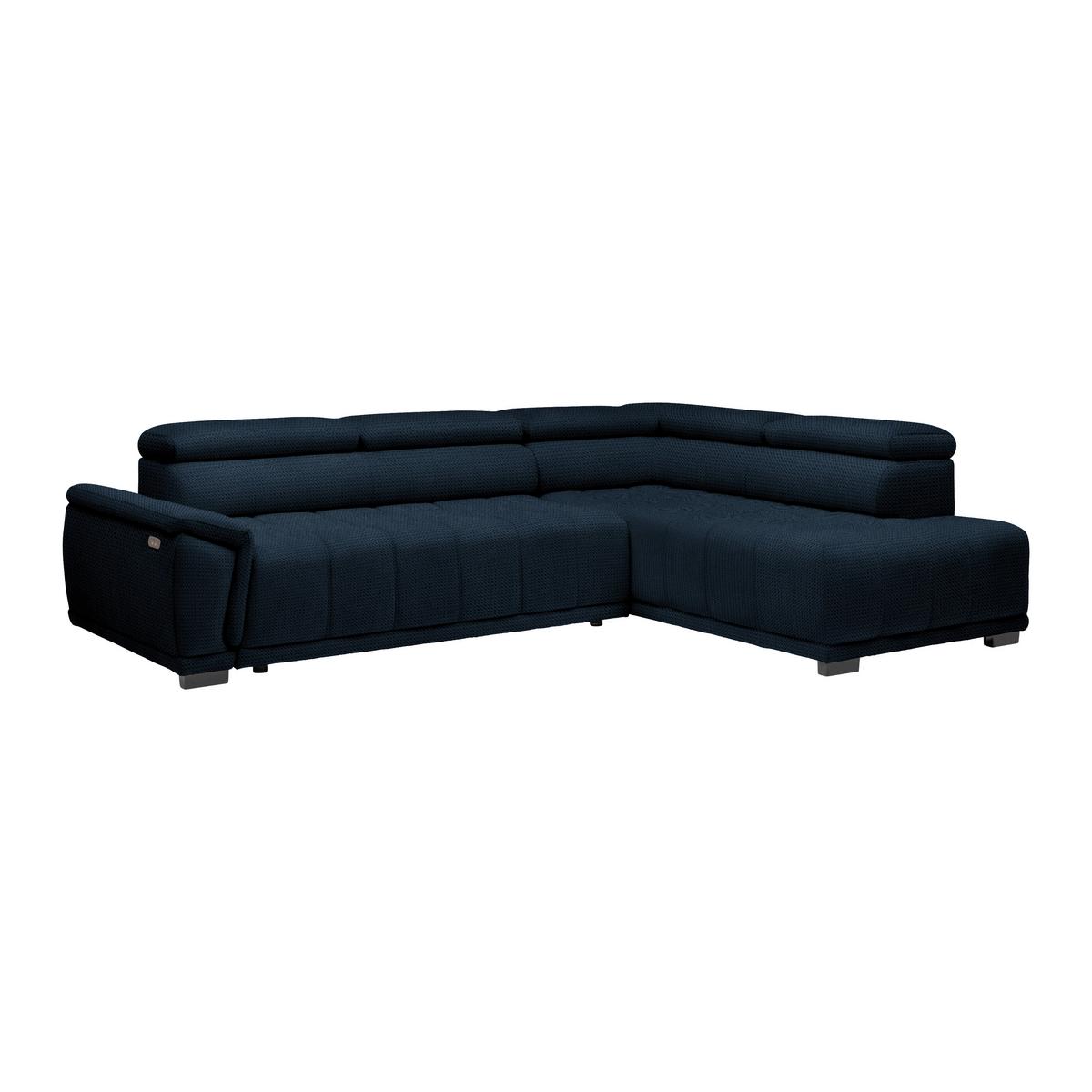 Kutna Garnitura Gremio - tamno plava/crna, Moderno, tekstil/plastika (283/206cm) - Modern Living