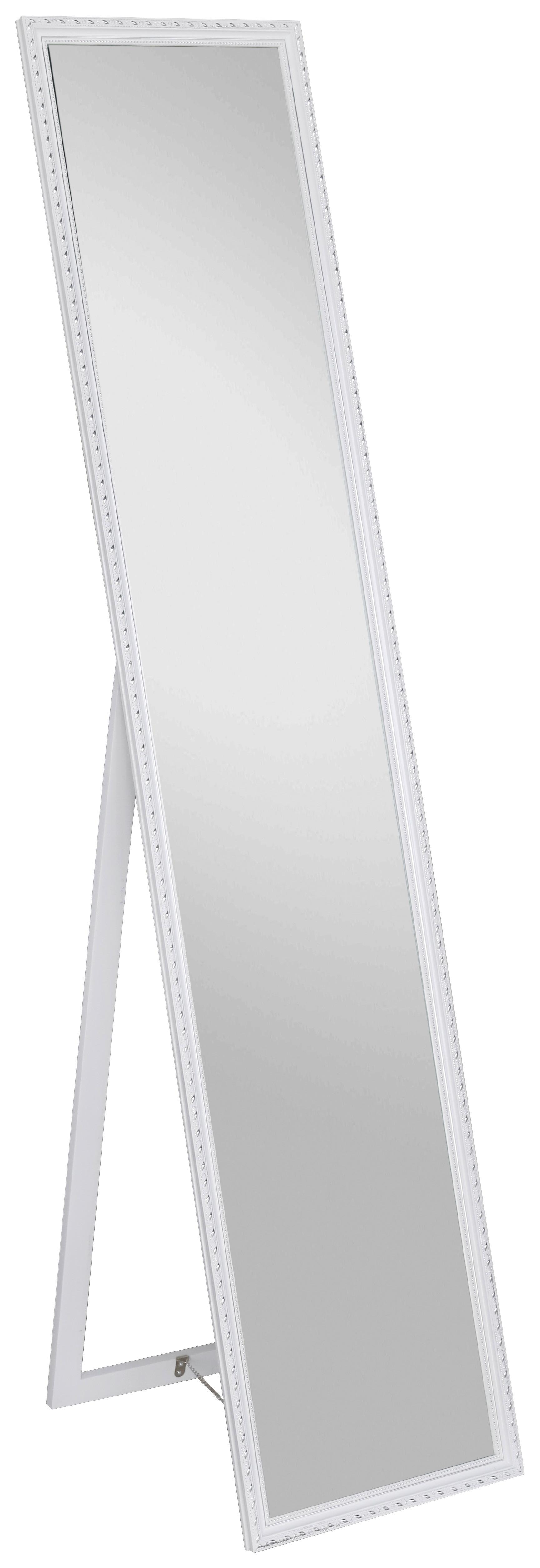 Podno Ogledalo Pisa - bijela/srebrne boje, Moderno, staklo/drvo (34/160/2,3cm) - Modern Living