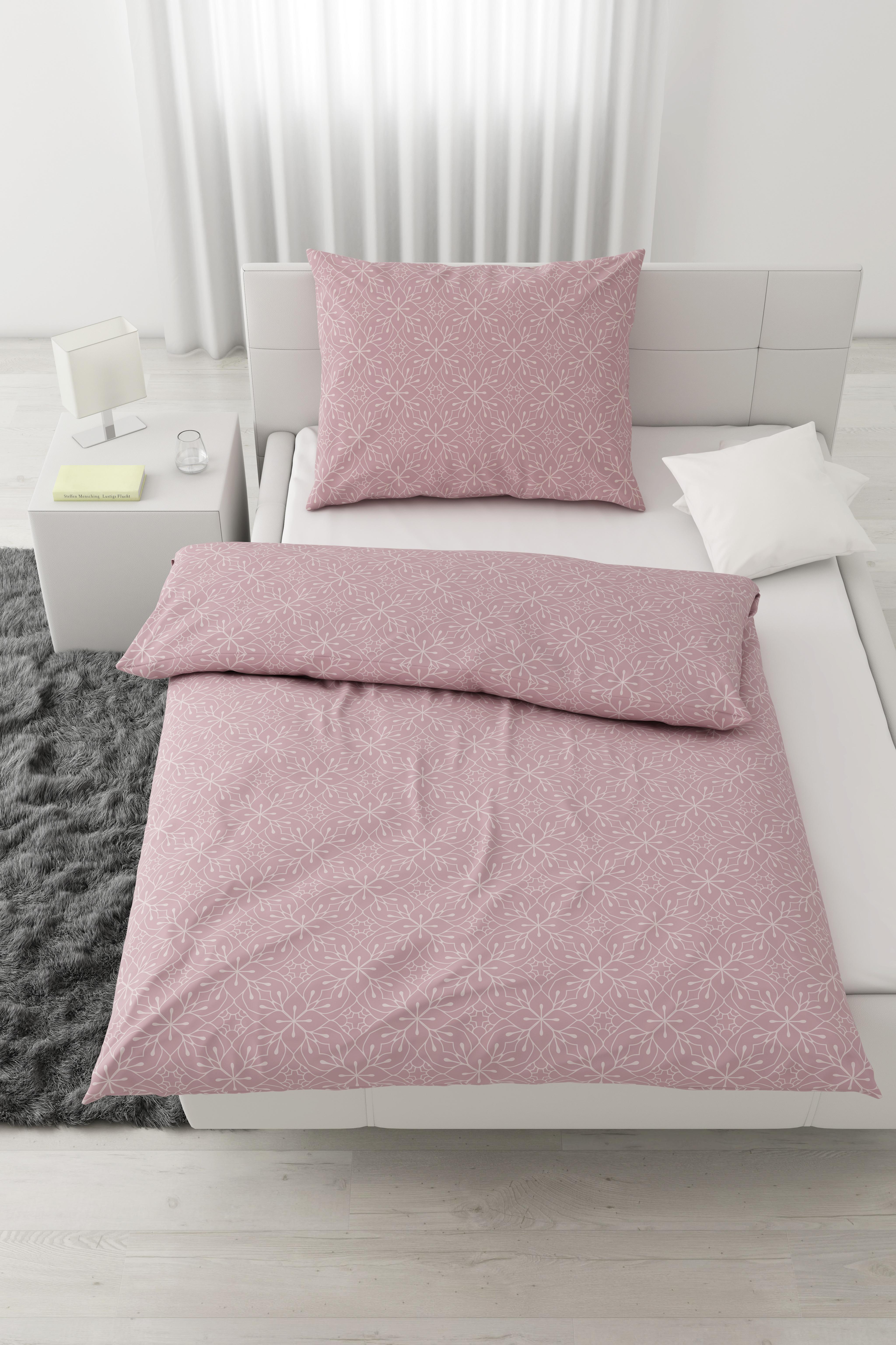 Lenjerie de pat Kaia - roz, Konventionell, textil (140/200cm) - Modern Living